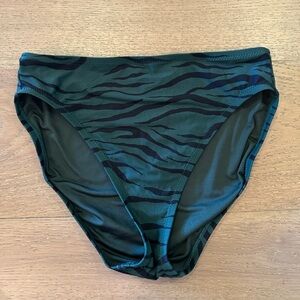 Gap animal print green black swim bikini bottom medium